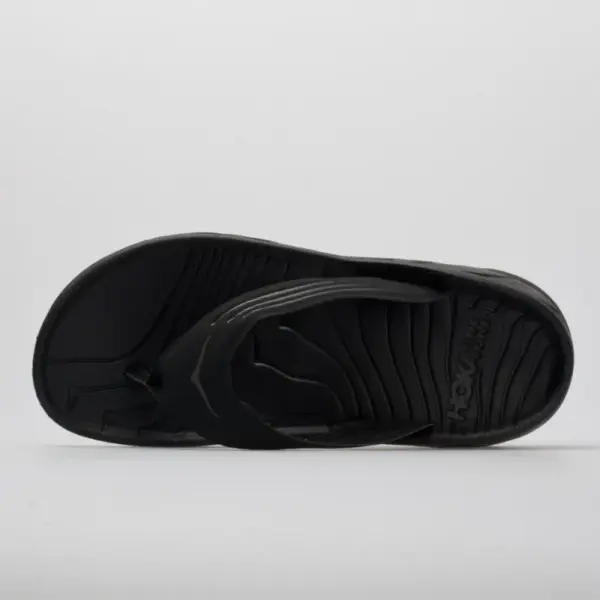 HOKA Ora Recovery Flip Men's Black/Dark Gull Gray - Image 2