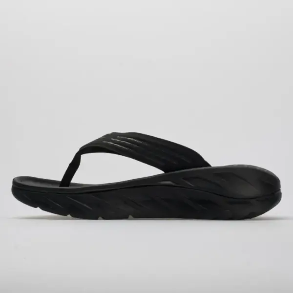 HOKA Ora Recovery Flip Men's Black/Dark Gull Gray - Image 4