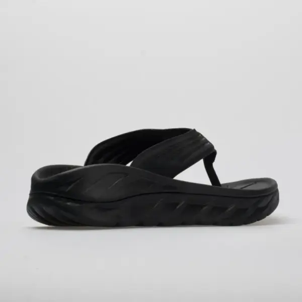 HOKA Ora Recovery Flip Men's Black/Dark Gull Gray - Image 6