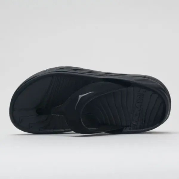 HOKA Ora Recovery Flip Women's Black/Dark Gull Gray - Image 2