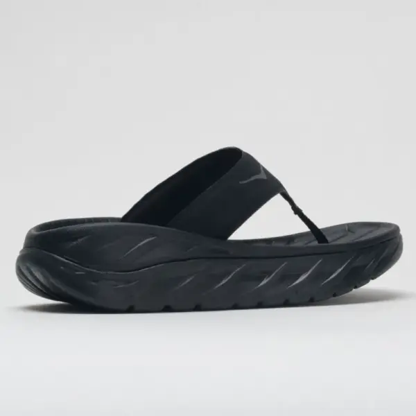 HOKA Ora Recovery Flip Women's Black/Dark Gull Gray - Image 6