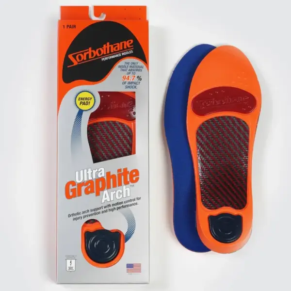 Sorbothane Ultra Graphite Medium Arch Insoles - Image 2