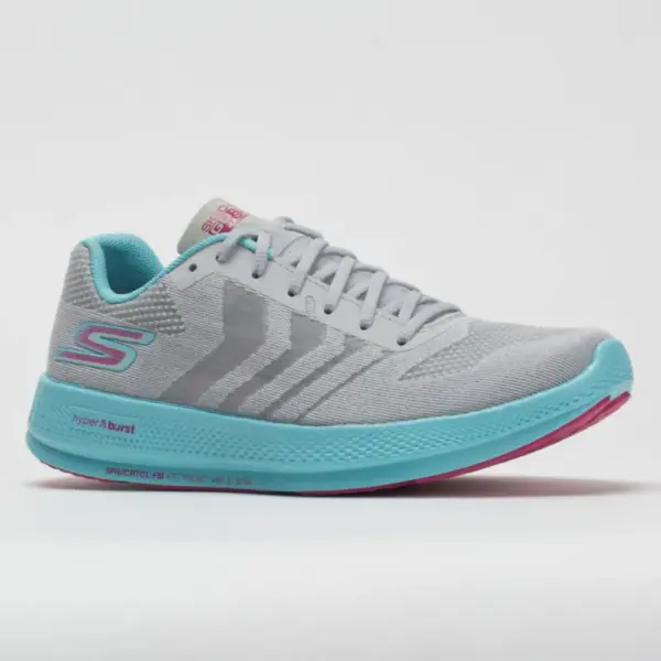 Skechers GOrun Razor+ Women's Gray/Aqua/Hot Pink - Image 5