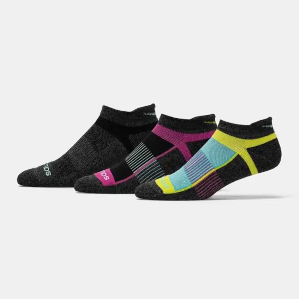 Saucony Inferno No Show Tab Socks 3 Pack - Image 2