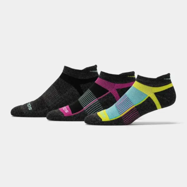 Saucony Inferno No Show Tab Socks 3 Pack - Image 3
